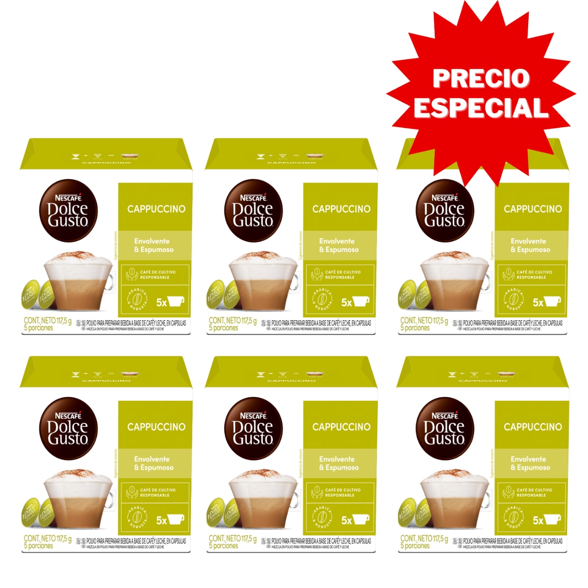 CAPPUCCINO PACK X6 - 60 CÁPSULAS