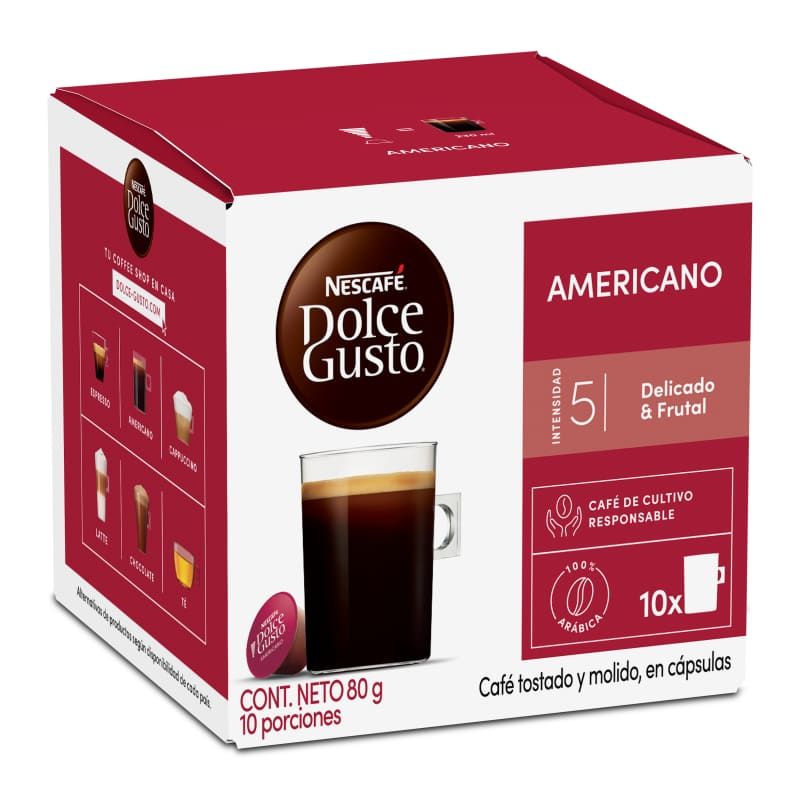 cajas de capsulas de cafe americano