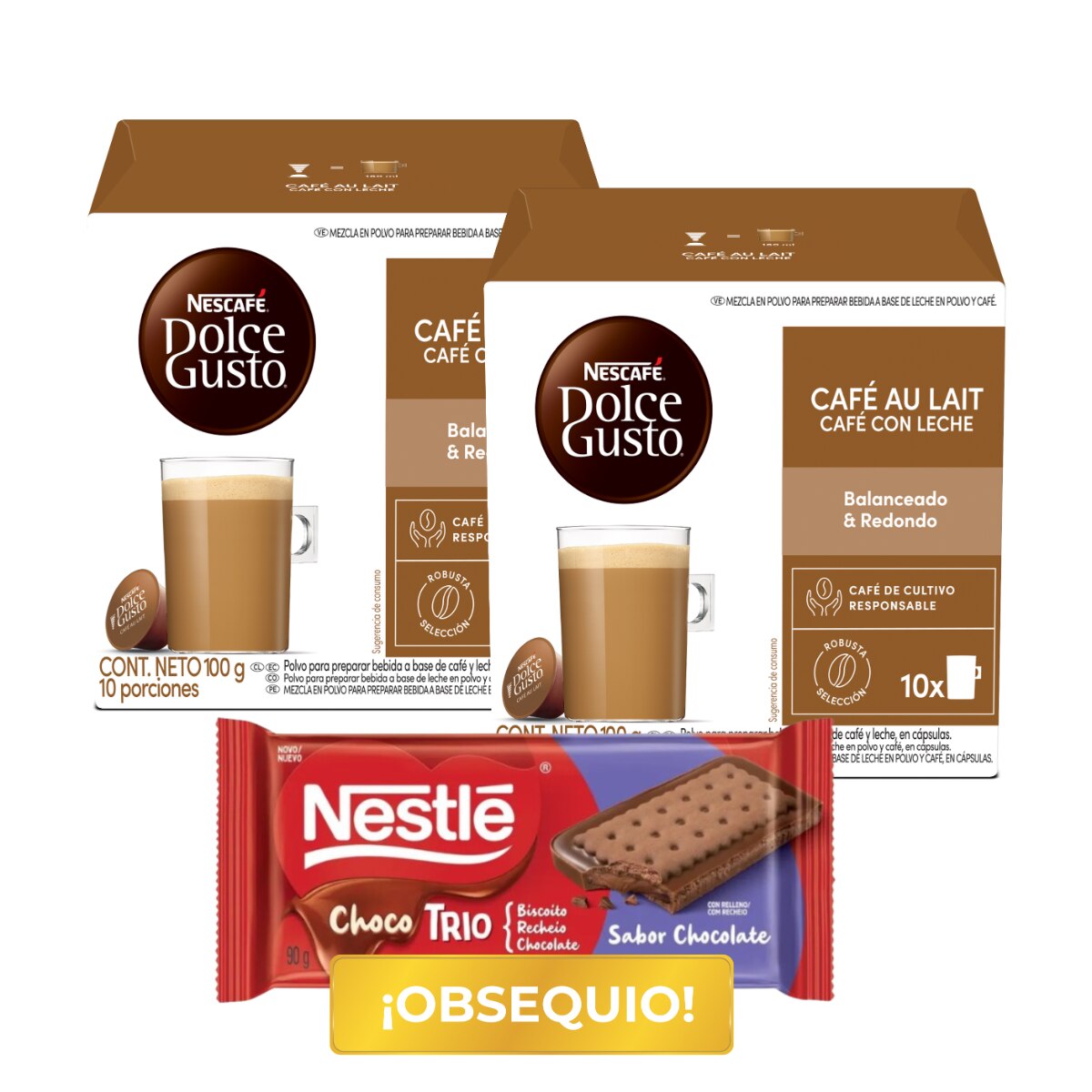 DUO PACK CAFÉ AU LAIT-GRATIS GALLETA