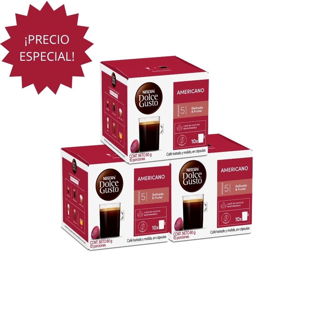 cajas de capsulas de cafe americano