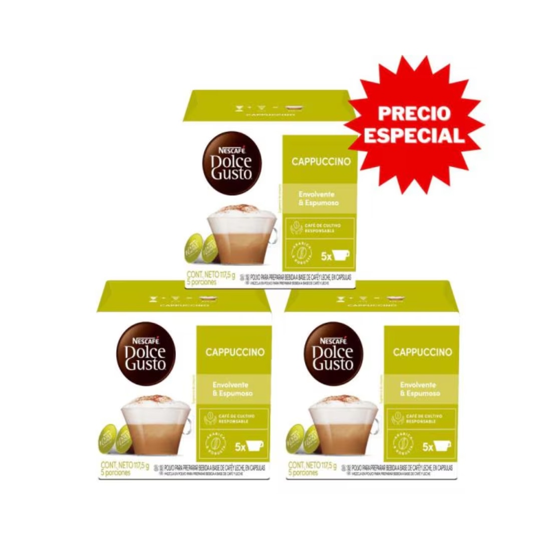 cajas de cápsulas de café capuccino