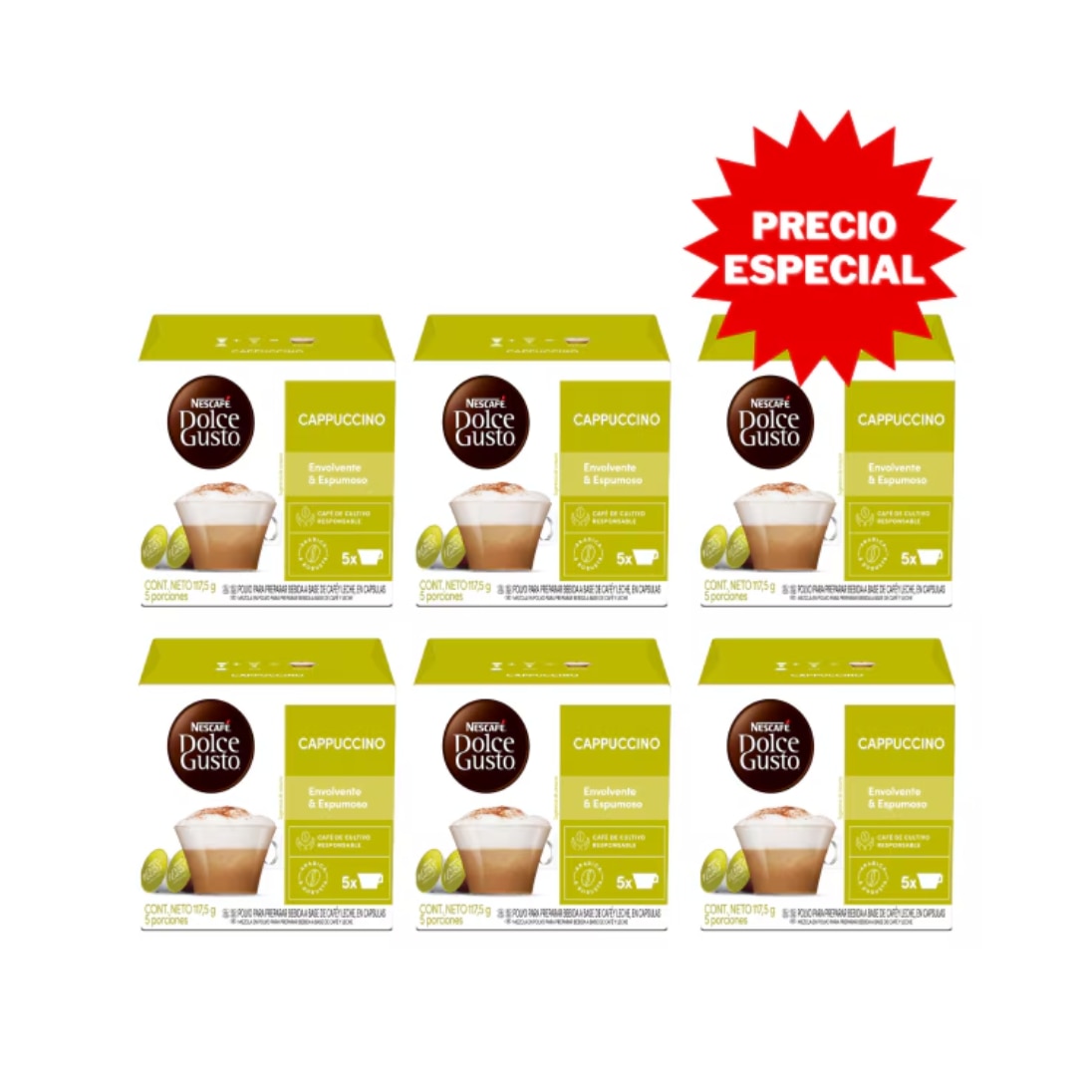 cajas de cápsulas de cappuccino Dolce Gusto