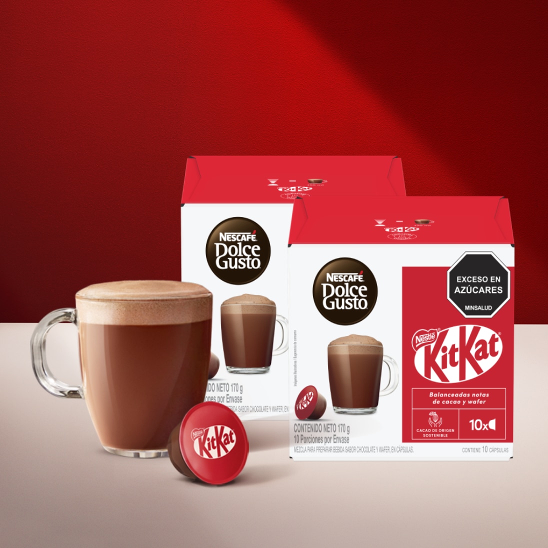 caja de capsulas de cacao Kit Kat